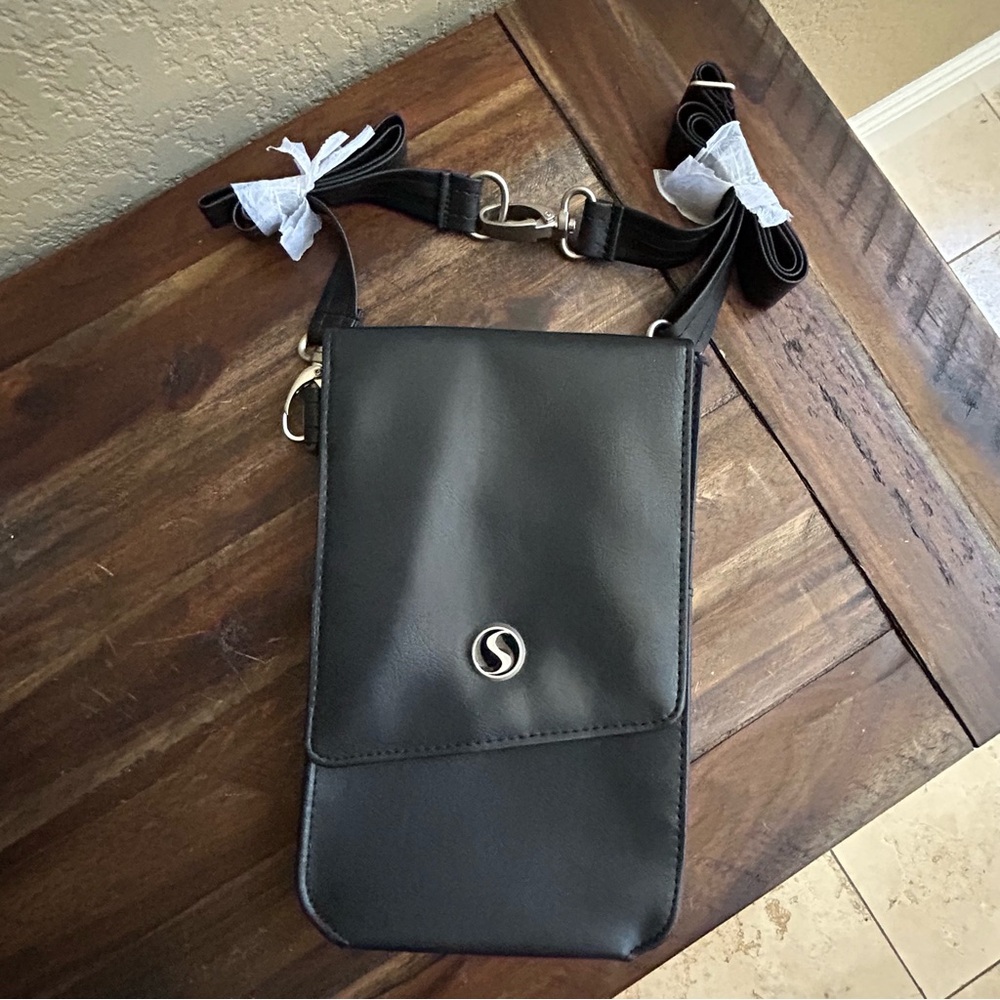 New Sensei Shears Dog Grooming 6-Shear Long Holster Black Leather Crossbody NWOT